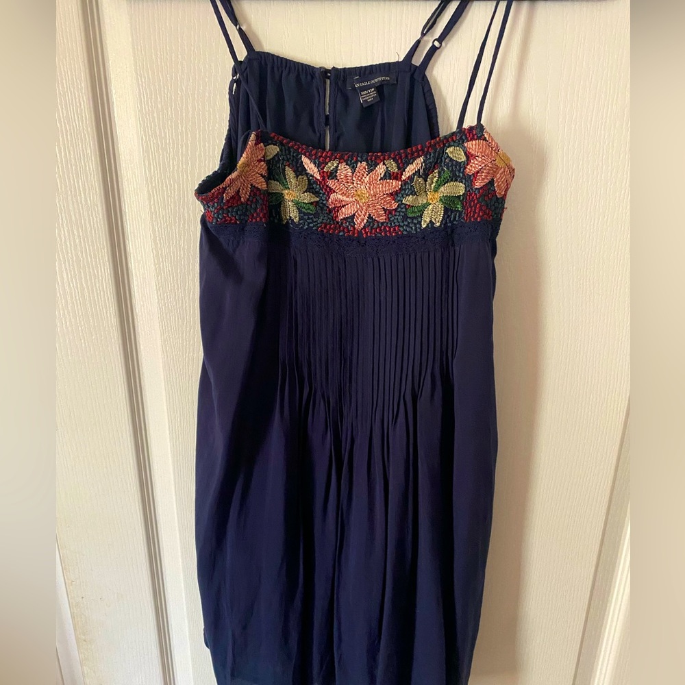 American Eagle Dress, Spaghetti Straps, Navy